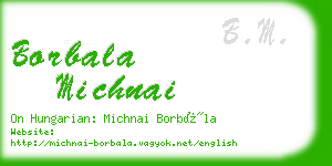 borbala michnai business card